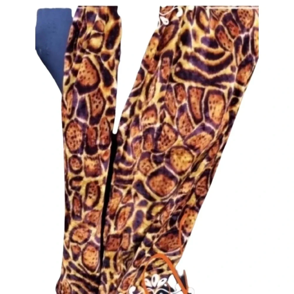 Vintage jungle print  ‎ velour scarf